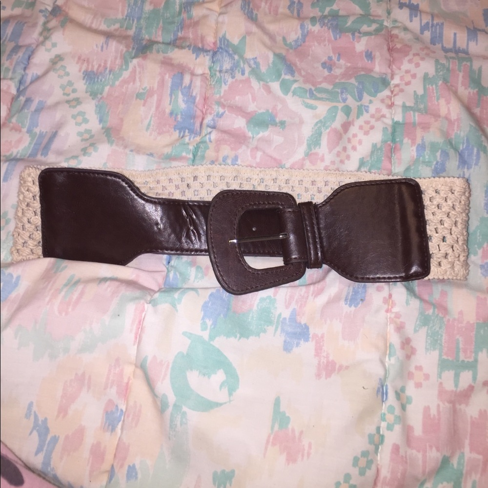 Brown and cream belt